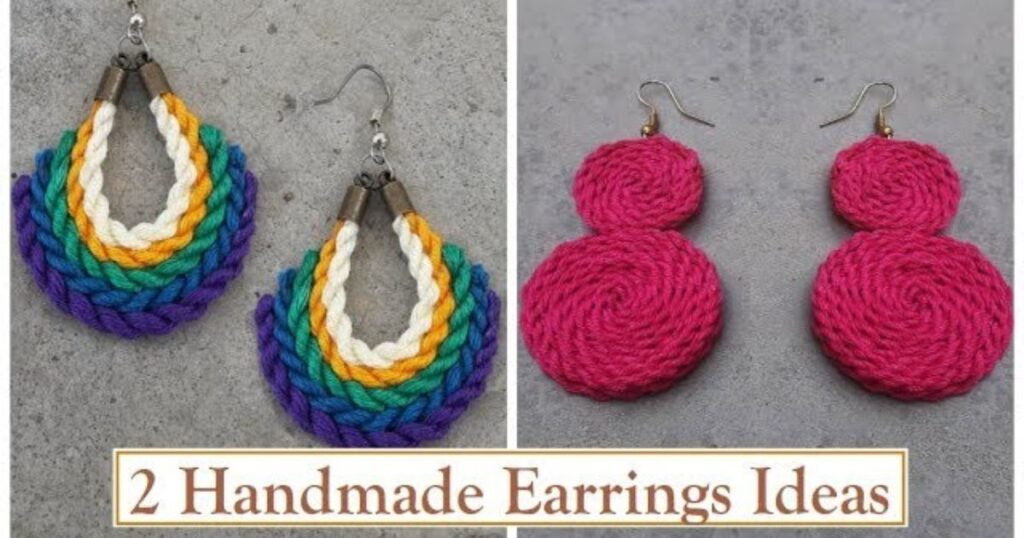 How to make tassel earrings with yarn